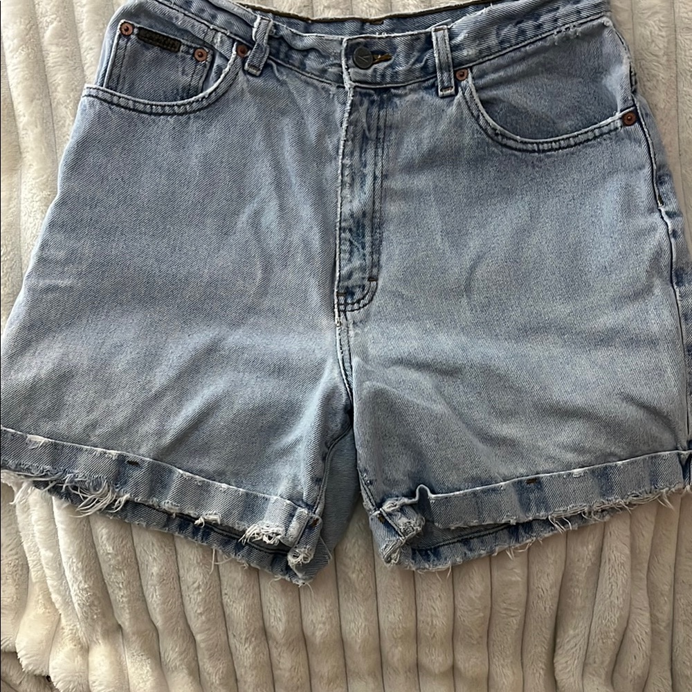 Calvin Klein Blue Jean Shorts Vintage Distressed